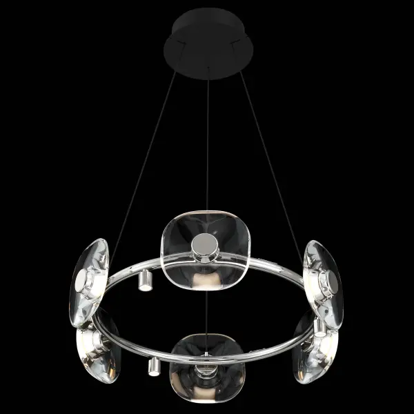 Ziva Celestia 6-Light Integrated LED Chandelier in Chrome - Image 9