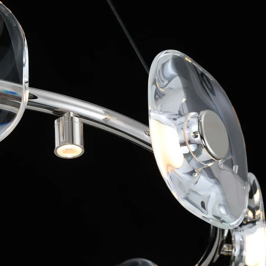 Celestia 8-Light Integrated LED Chandelier in Chrome - Image 2