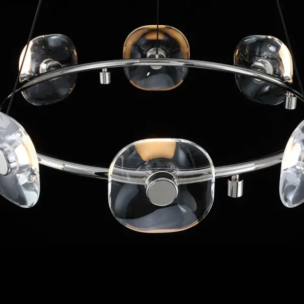 Celestia 8-Light Integrated LED Chandelier in Chrome - Image 3