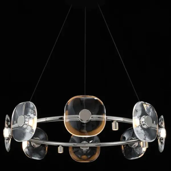 Celestia 8-Light Integrated LED Chandelier in Chrome - Image 4