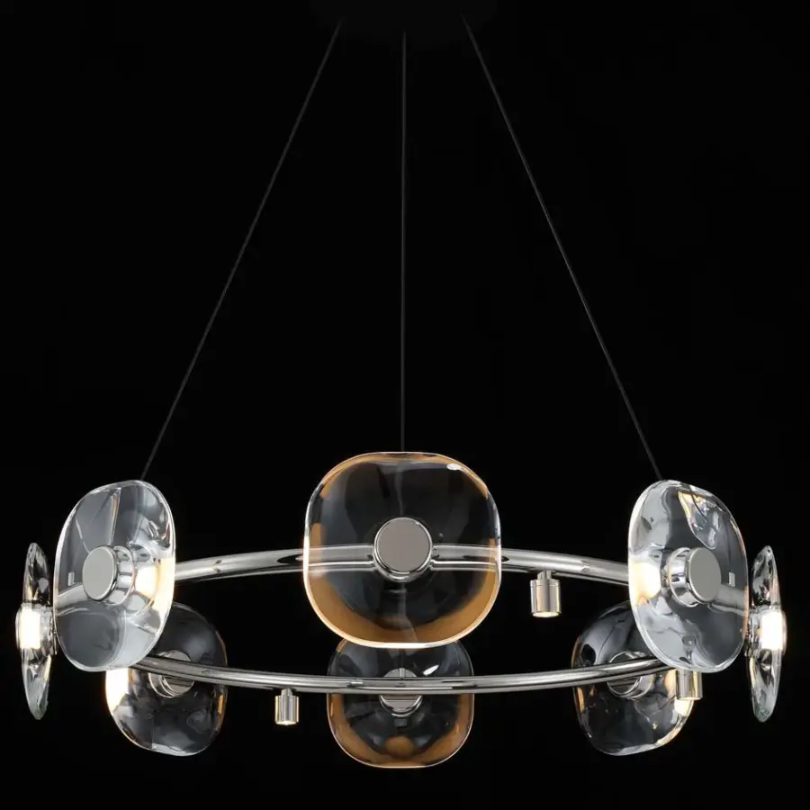 Celestia 8-Light Integrated LED Chandelier in Chrome - Image 4