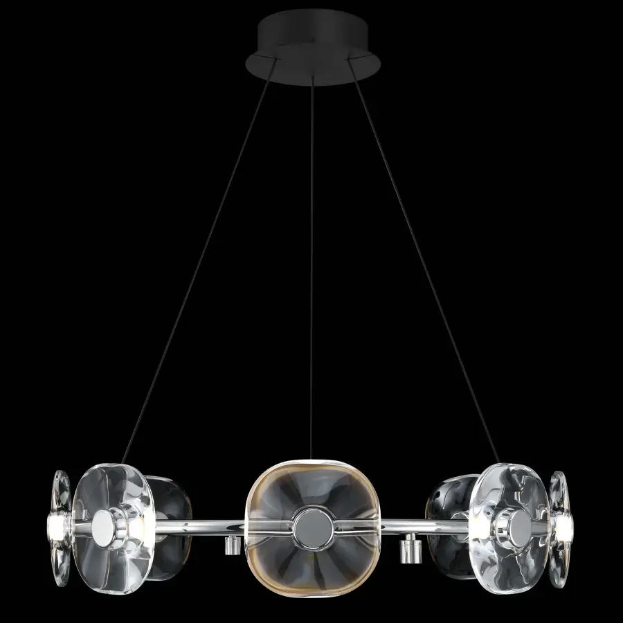 Celestia 8-Light Integrated LED Chandelier in Chrome - Image 6