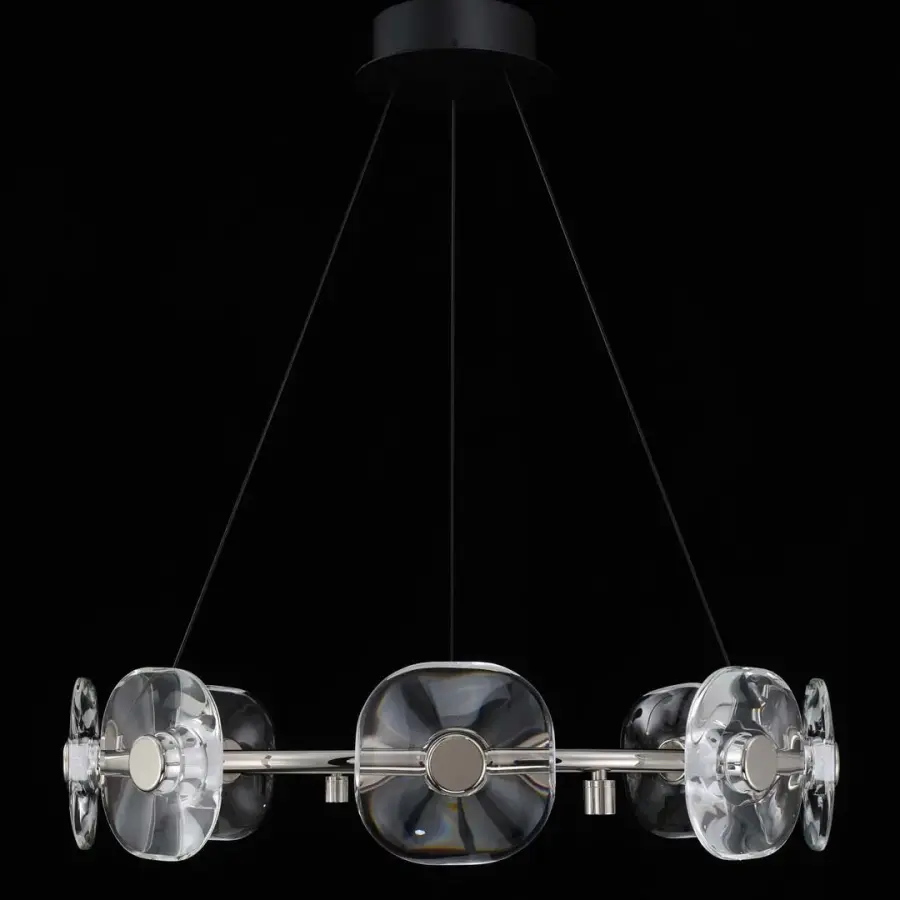 Celestia 8-Light Integrated LED Chandelier in Chrome - Image 7