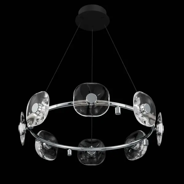 Celestia 8-Light Integrated LED Chandelier in Chrome - Image 9