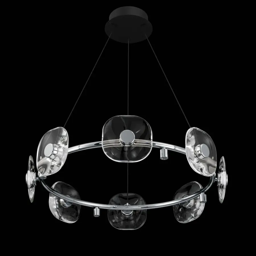 Celestia 8-Light Integrated LED Chandelier in Chrome - Image 9