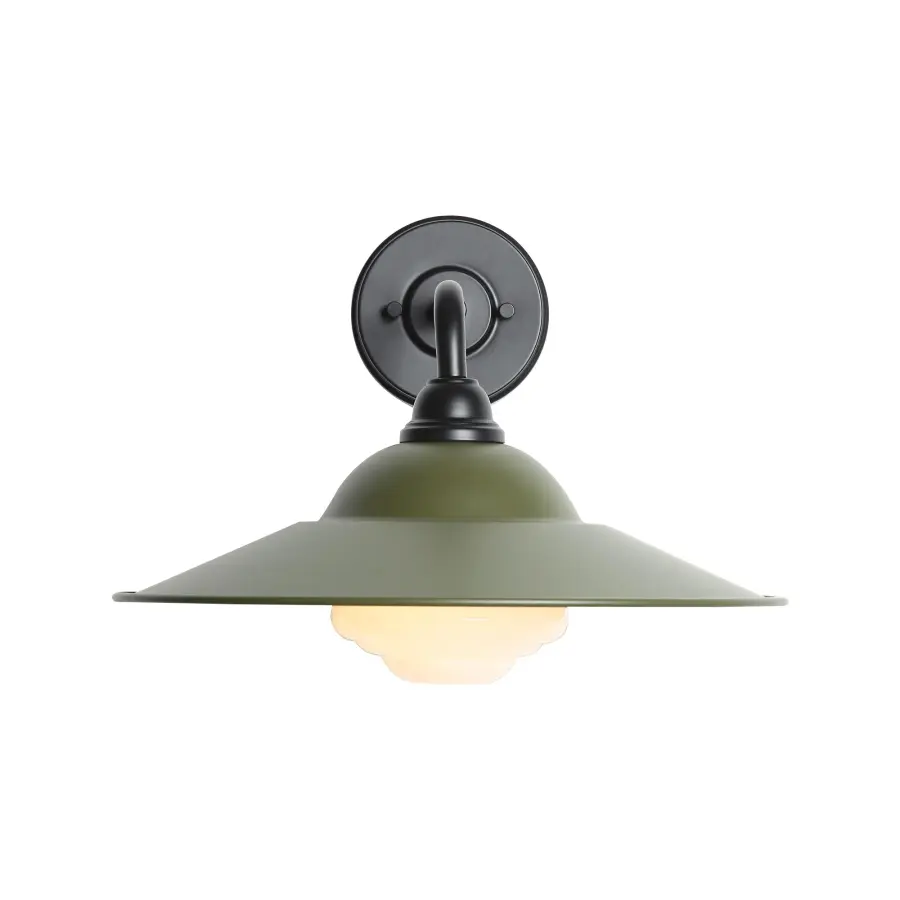 Croma 1-Light Wall Sconce in Matte Pine with White Bell Glass - Image 2