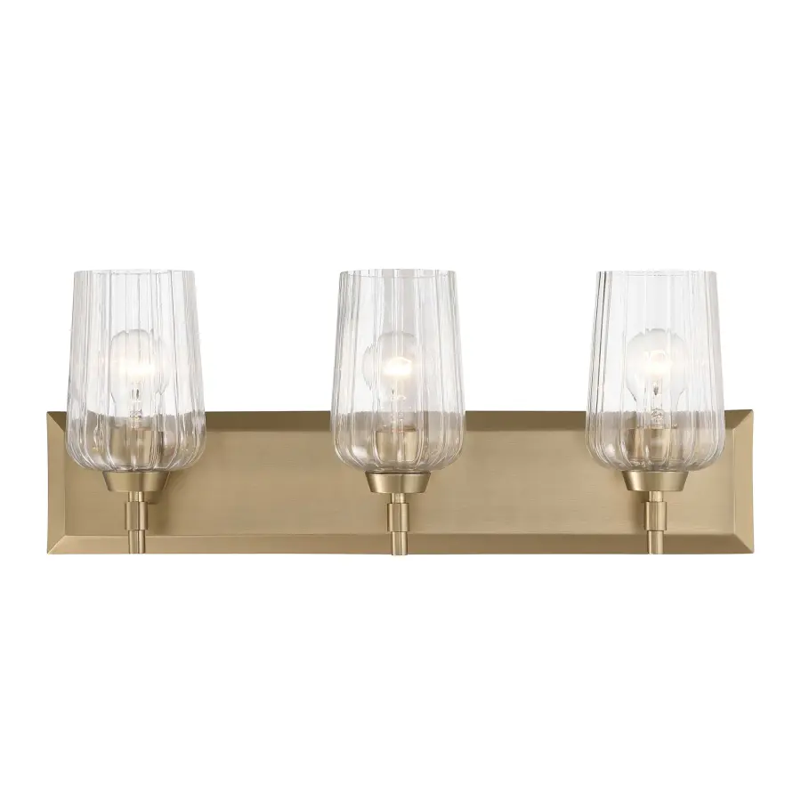 Brilia 3-Light Vanity in Brushed Champagne Brass - Image 2