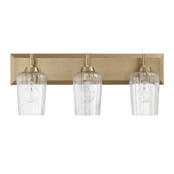 Brilia 3-Light Vanity in Brushed Champagne Brass - Image 3
