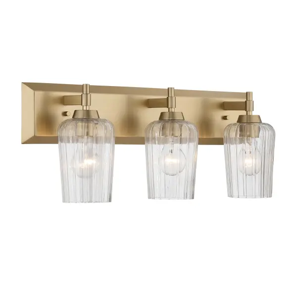 Brilia 3-Light Vanity in Brushed Champagne Brass - Image 4