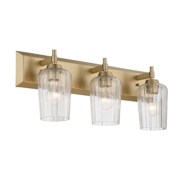 Brilia 3-Light Vanity in Brushed Champagne Brass - Image 5