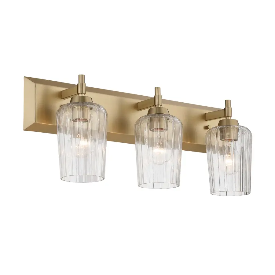 Brilia 3-Light Vanity in Brushed Champagne Brass - Image 5