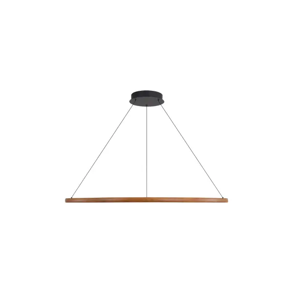 The Veritas chandelier combines industrial elegance with modern minimalism, featuring a striking geometric design in warm walnut finish. Integrated LED technology delivers 3600 lumens of energy-efficient illumination at 3000K. - alternate view