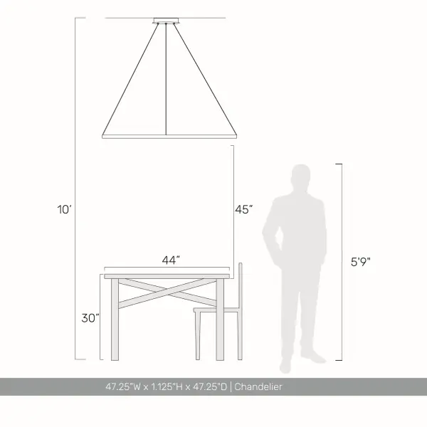 Veritas Integrated LED 47" Chandelier in Driftwood - Image 5