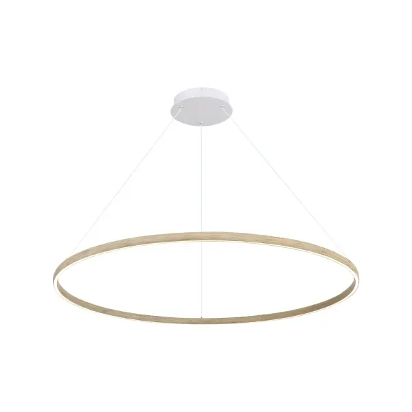 The Golden Lighting Veritas brings modern sophistication to large spaces with its impressive 59-inch geometric design and energy-efficient integrated LED technology. The unique Driftwood finish adds organic warmth.