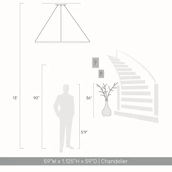 Golden Lighting Veritas Integrated LED Chandelier - Image 5