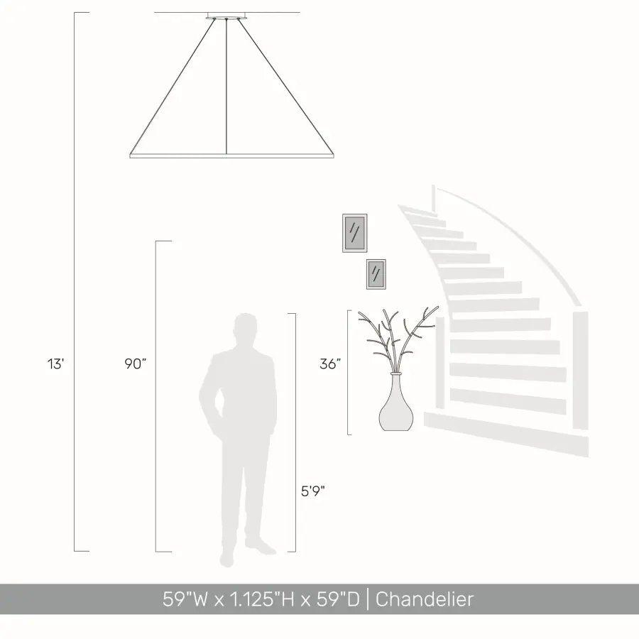 Golden Lighting Veritas Integrated LED Chandelier - Image 5