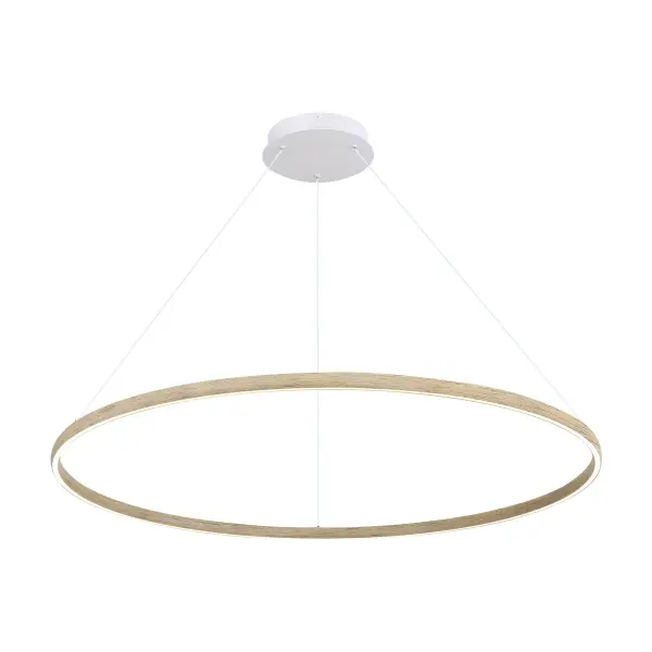 The Golden Lighting Veritas makes a dramatic statement with its 71-inch geometric design and integrated LED technology. The serene Driftwood finish brings coastal elegance to grand spaces, while energy-efficient LEDs deliver 7900 lumens of warm illumination.