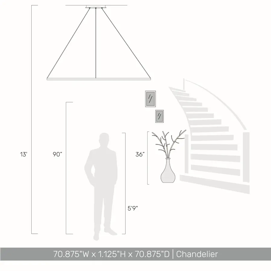 Golden Lighting Veritas Integrated LED Chandelier - Image 5