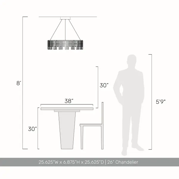 Golden Lighting Lucerna 26" LED Chandelier - Image 7