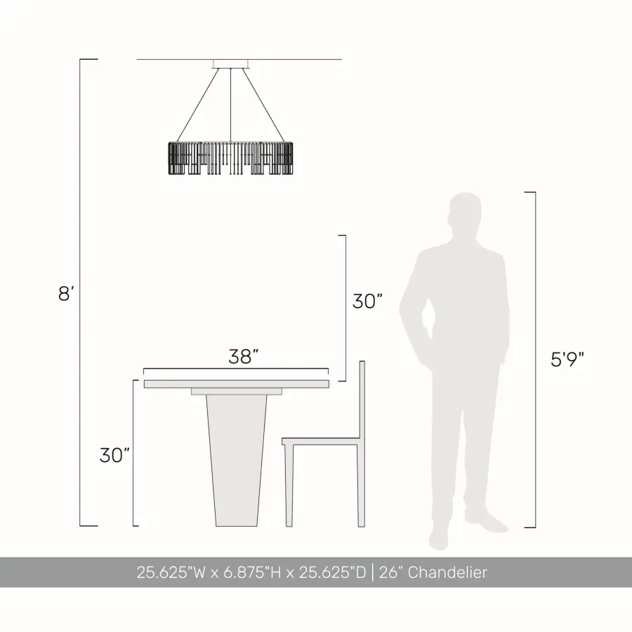 Golden Lighting Lucerna 26" LED Chandelier - Image 7