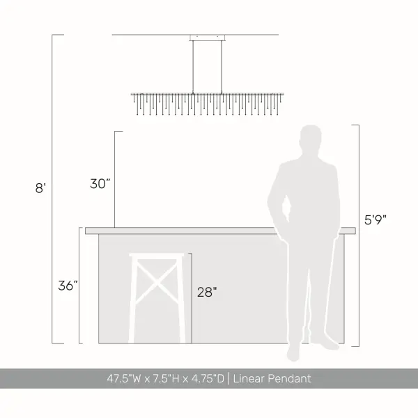 Golden Lighting Lucerna Integrated LED Island Light - Image 8