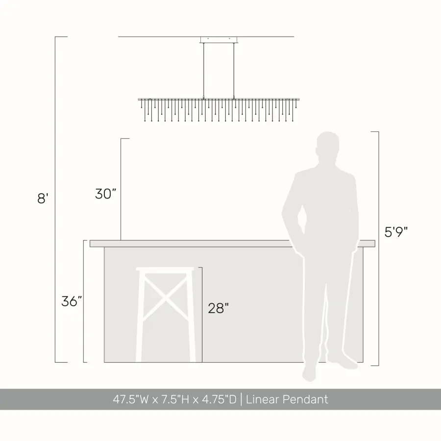 Golden Lighting Lucerna Integrated LED Island Light - Image 8