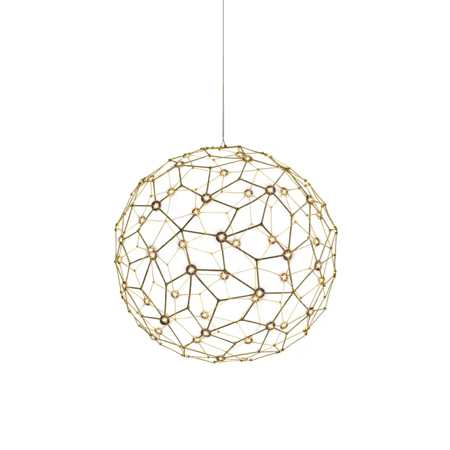 Golden Lighting Spheris 16" LED Pendant in Natural Brass - Image 1