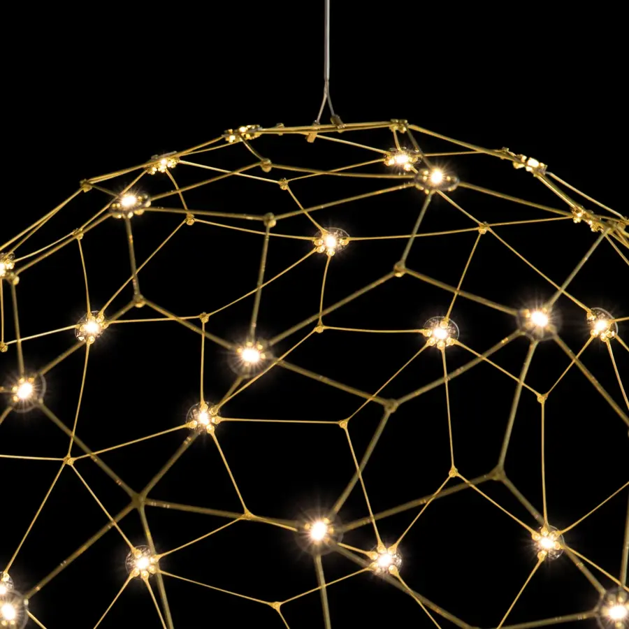 Golden Lighting Spheris 16" LED Pendant in Natural Brass - Image 3