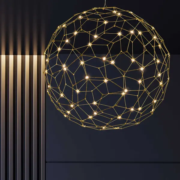 Golden Lighting Spheris 16" LED Pendant in Natural Brass - Image 5