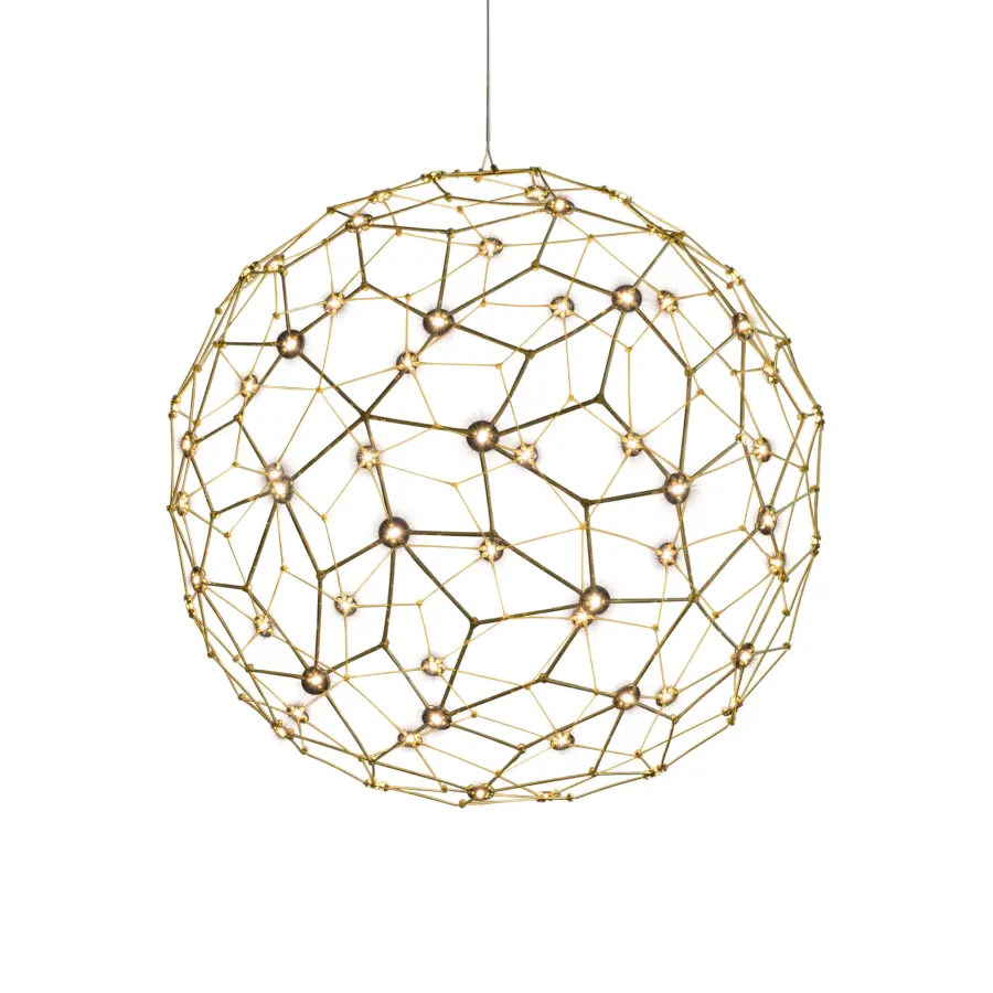 Golden Lighting Spheris 24" LED Pendant in Natural Brass - Image 1