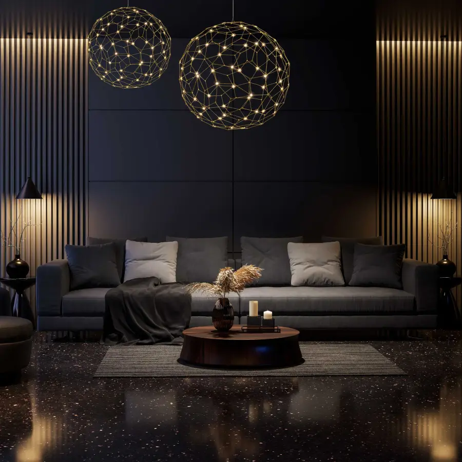 Golden Lighting Spheris 24" LED Pendant in Natural Brass - Image 2