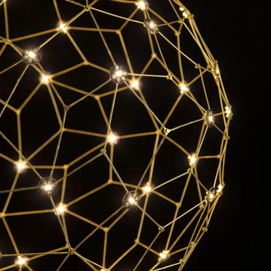 Golden Lighting Spheris 24" LED Pendant in Natural Brass - Image 4
