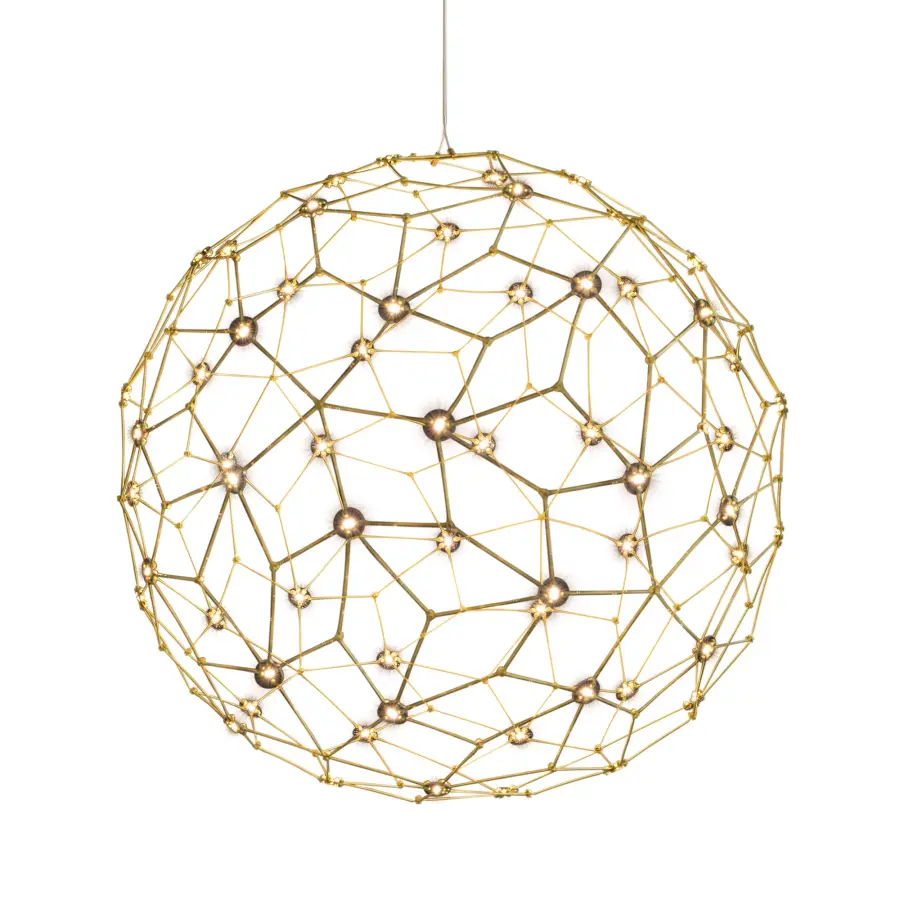 Golden Lighting Spheris 32" LED Pendant in Natural Brass - Image 1