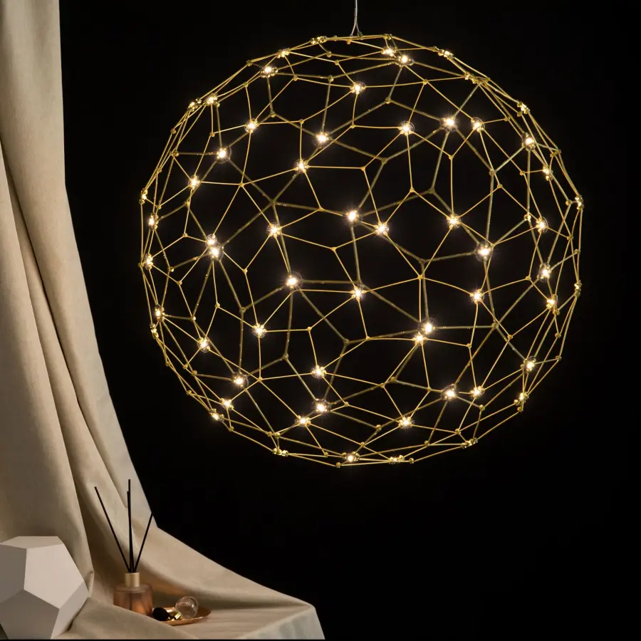 Golden Lighting Spheris 32" LED Pendant in Natural Brass - Image 2