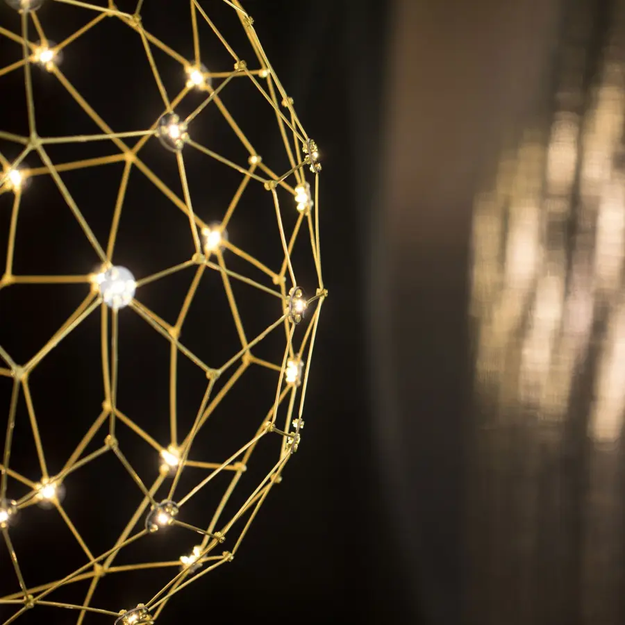 Golden Lighting Spheris 32" LED Pendant in Natural Brass - Image 3