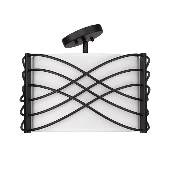 Zara Three Light Semi-Flush Mount in Matte Black - Image 4