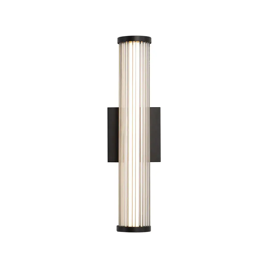 Rodara Integrated LED 17" Outdoor Wall Sconce in Matte Black - Image 1
