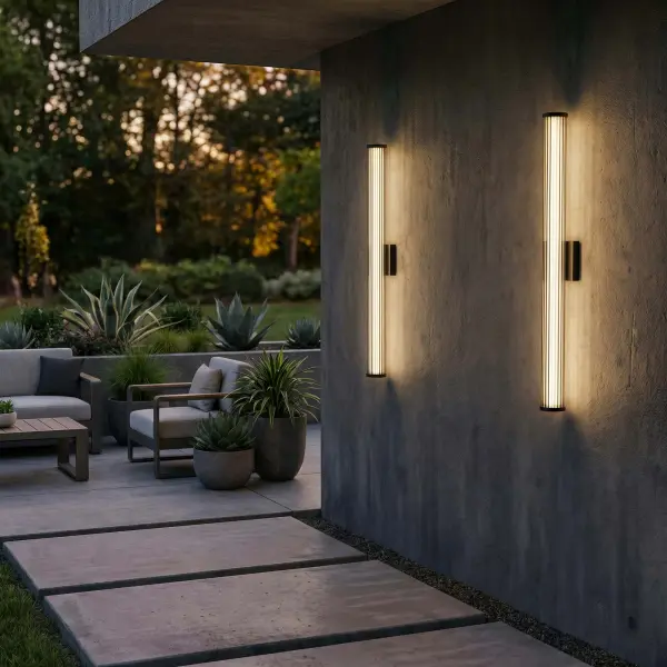 Rodara Integrated LED 36" Outdoor Wall Sconce in Matte Black - Image 3