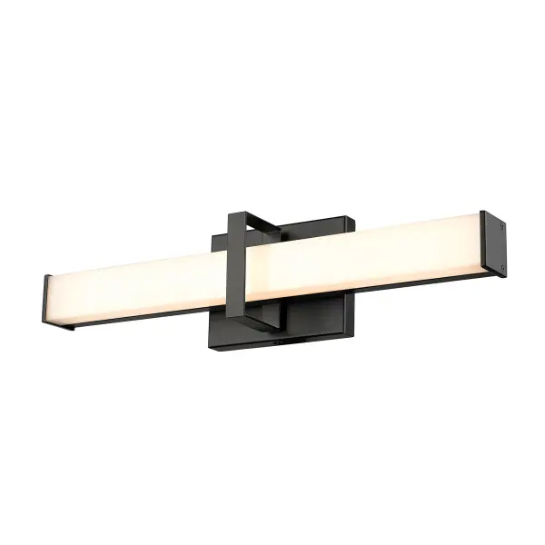 The Golden Lighting Elon delivers contemporary elegance with integrated LED technology, offering 1750 lumens of soft, glare-free illumination. Its matte black finish and acrylic diffuser create a sophisticated look perfect for modern bathrooms.