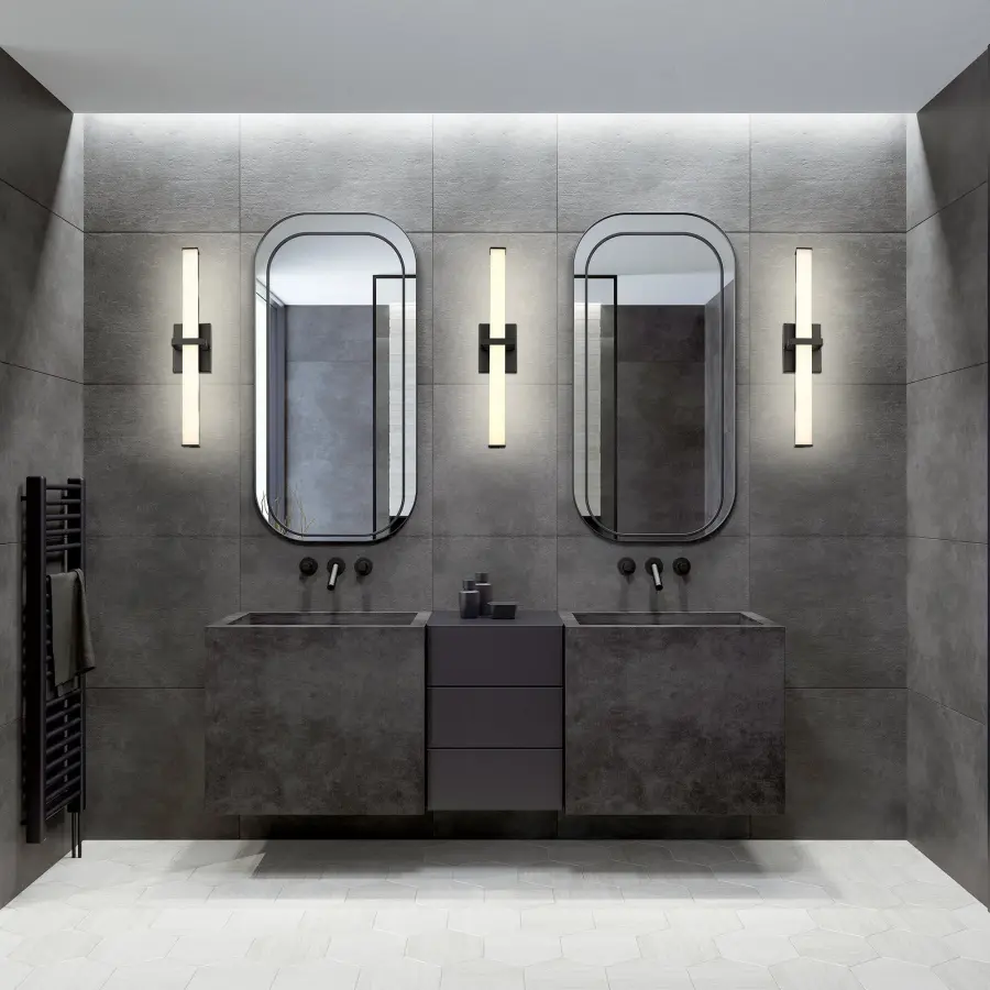 Golden Lighting Elon Integrated LED 24" Vanity Light in Matte Black - Image 2