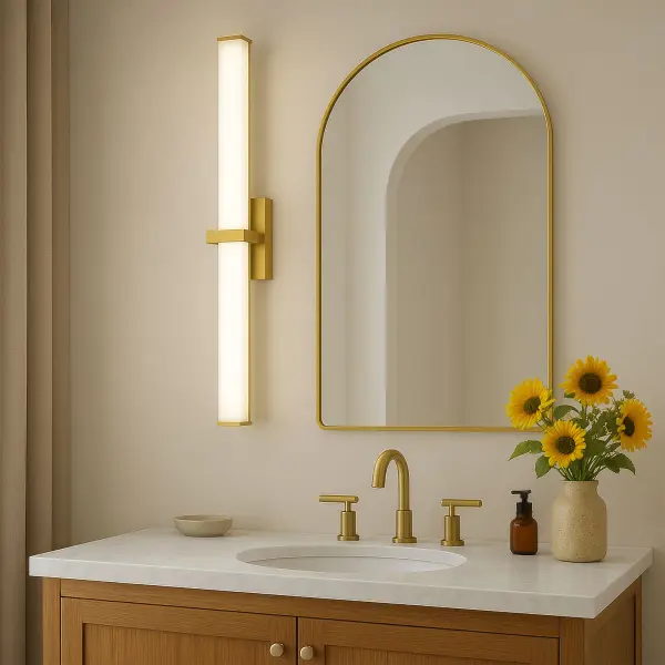 Golden Lighting Elon Integrated LED 30" Vanity Light in Brushed Champagne Brass - Image 2