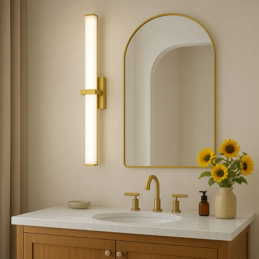 Golden Lighting Elon Integrated LED 30" Vanity Light in Brushed Champagne Brass - Image 2