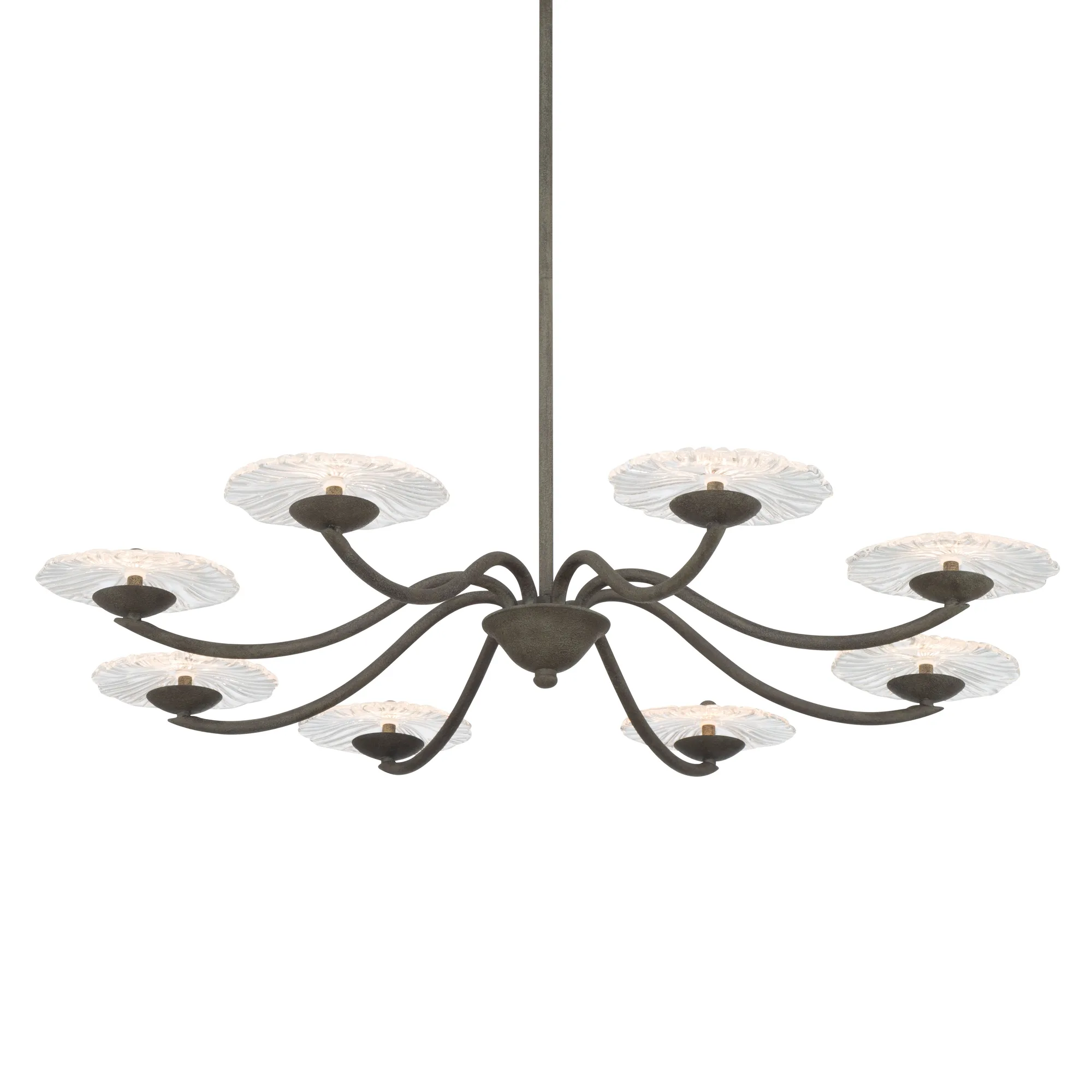 Coral Bloom LED Chandelier in Black Slate