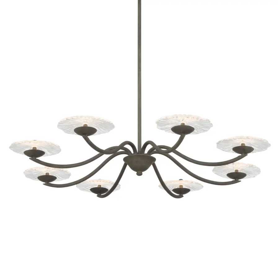 Coral Bloom LED Chandelier in Black Slate - Image 1