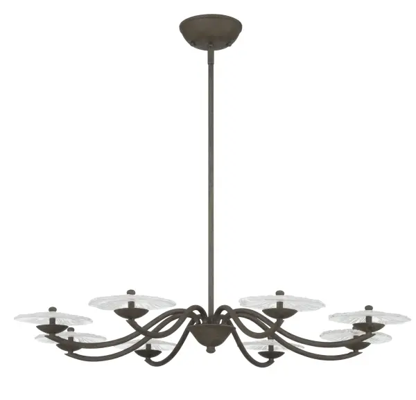 Coral Bloom LED Chandelier in Black Slate - Image 3