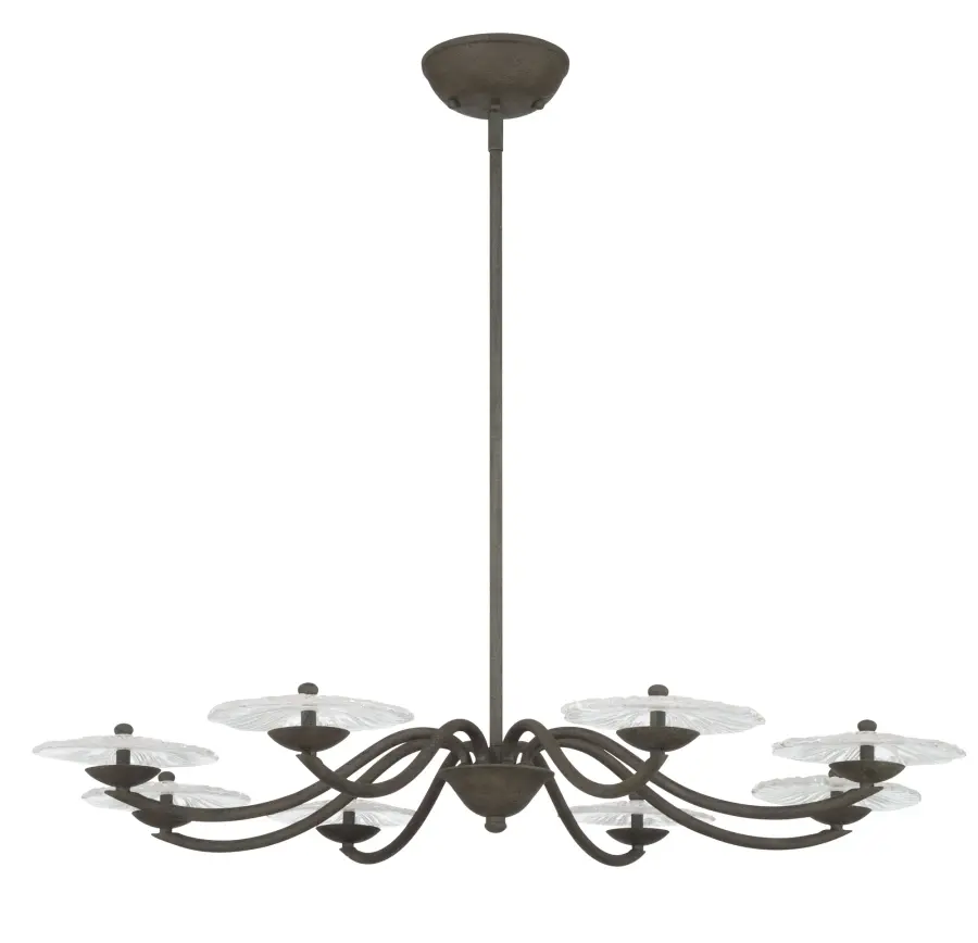 Coral Bloom LED Chandelier in Black Slate - Image 3