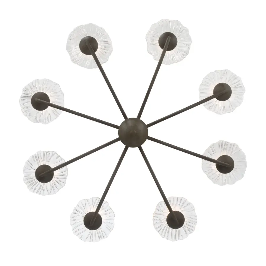 Coral Bloom LED Chandelier in Black Slate - Image 6