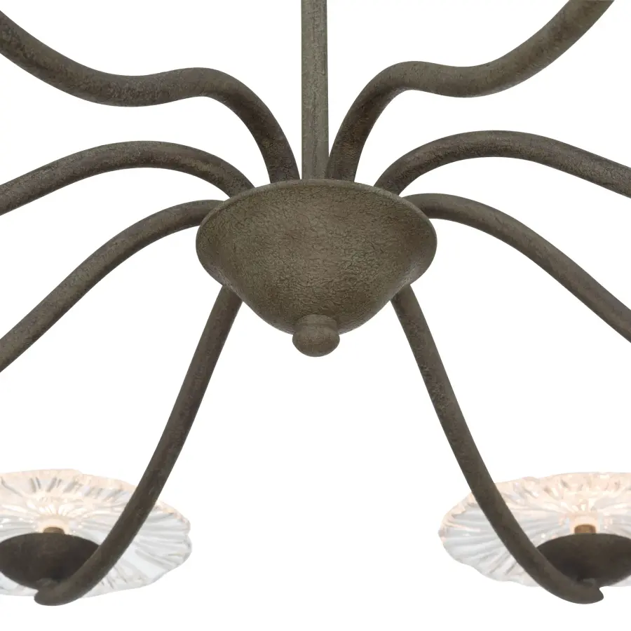 Coral Bloom LED Chandelier in Black Slate - Image 7