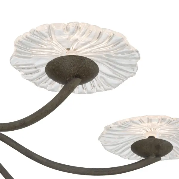 Coral Bloom LED Chandelier in Black Slate - Image 9