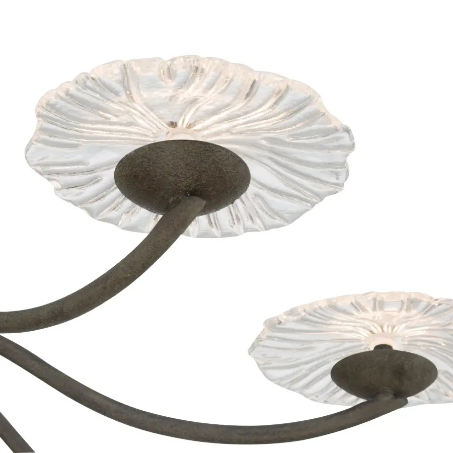 Coral Bloom LED Chandelier in Black Slate - Image 9